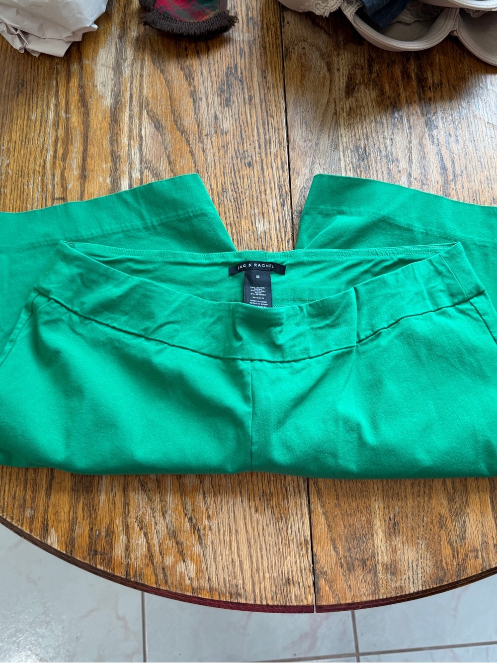 Zac & Rachel Emerald Green Cropped Pants